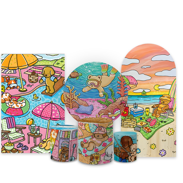 Kit Capa Painel Completo Decoração Festa Tema Bobbie Goods