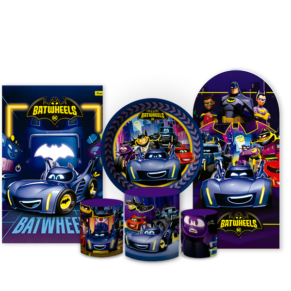 Kit Capa Painel Completo Decoração Festa Infantil Tema Batwheels