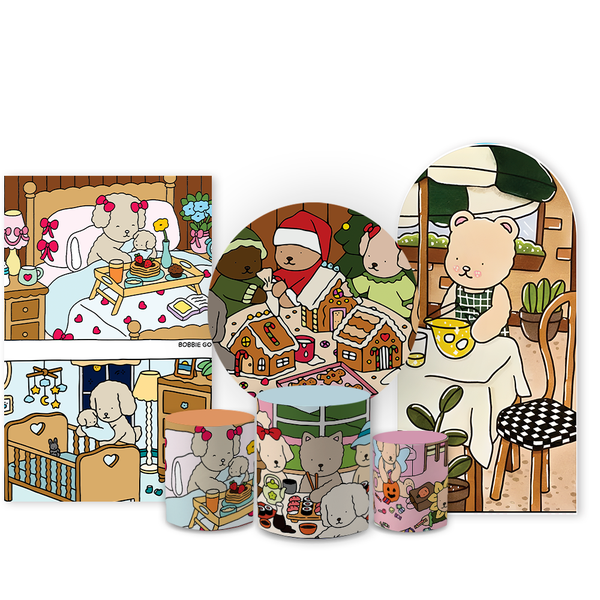 Kit Capa Painel Completo Decoração Festa Tema Bobbie Goods