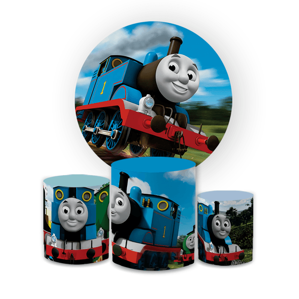 Kit Capa Painel Redondo + Trio Cilindros Decoração THOMAS