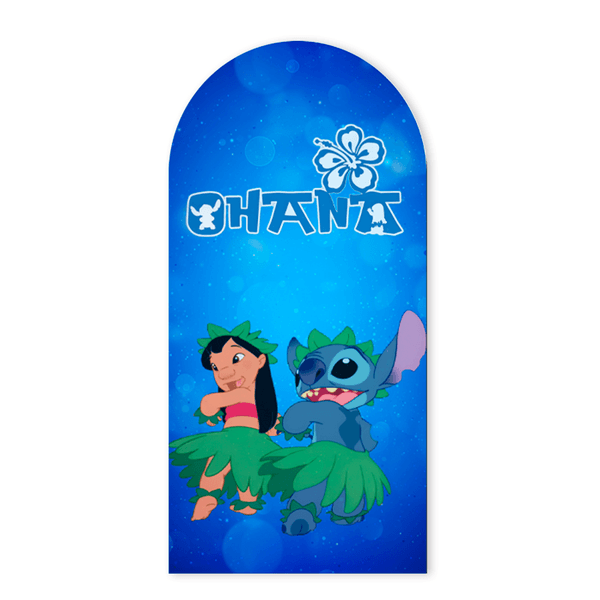 Painel Romano Veste Fácil Decoração de Aniversário Tema Lilo & Stitch