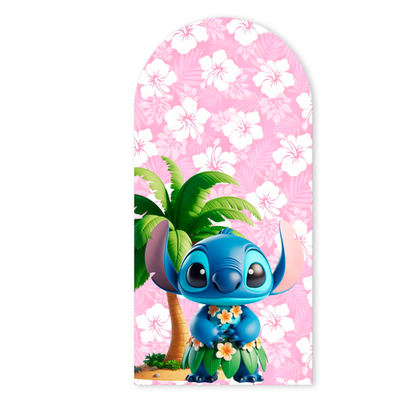 Painel Romano Veste Fácil Decoração de Aniversário Tema Lilo e Stitch