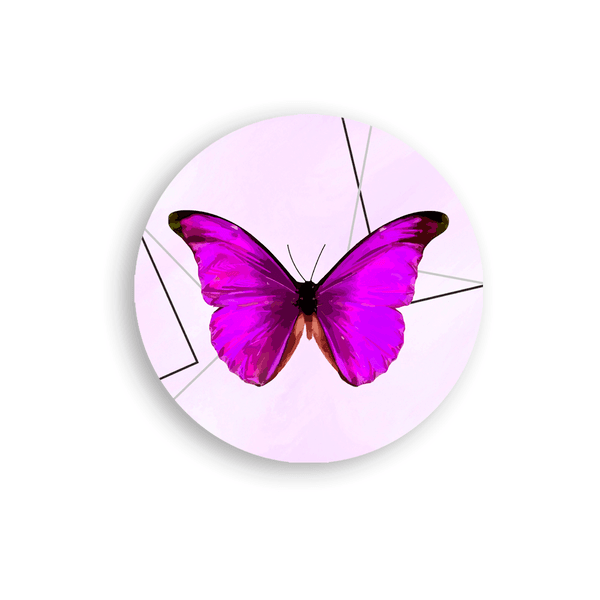 Capa Painel Redondo Borboleta Roxa