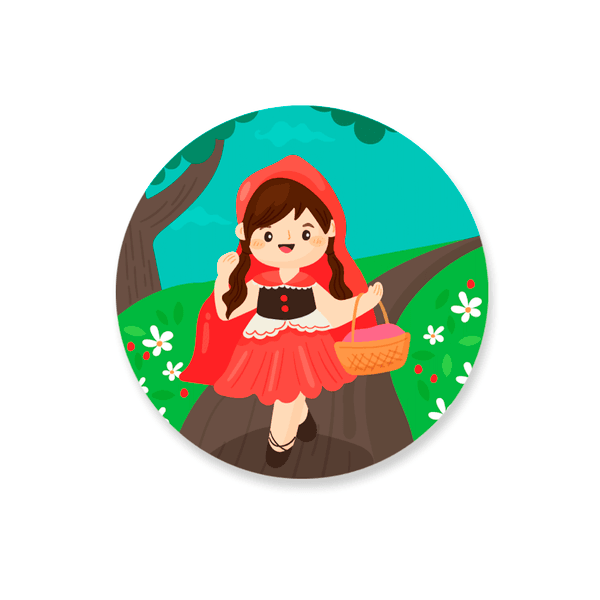 Capa Painel Redondo Chapeuzinho Vermelho 02