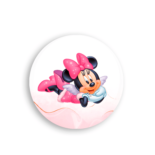 Capa Painel Redondo Minnie Rosa
