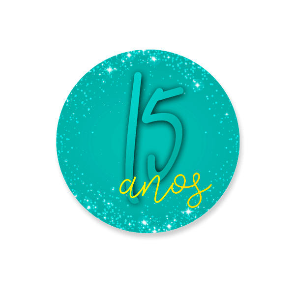15 anos 2025 verde água