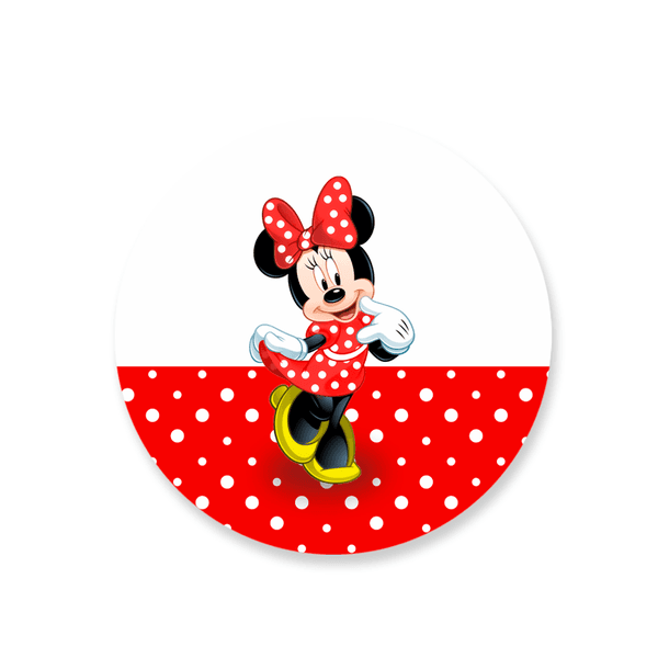 Capa Painel Redondo Minnie Vermelho