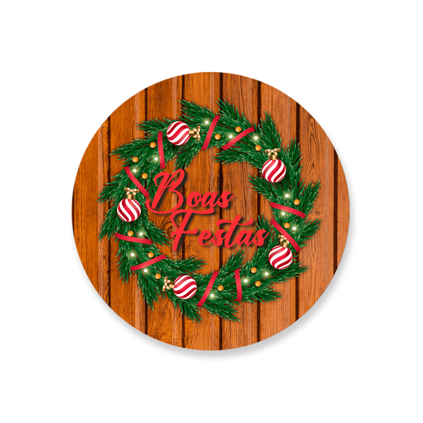 Capa Painel Redondo Boas Festas Natal