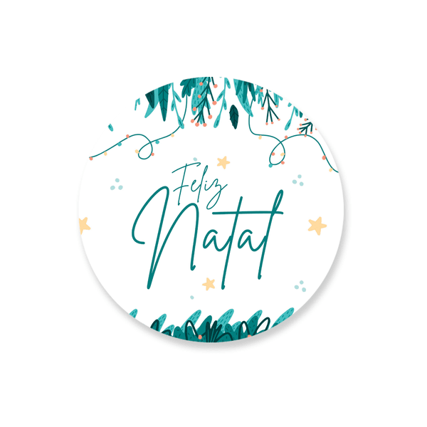 Capa Painel Redondo Feliz Natal Branco