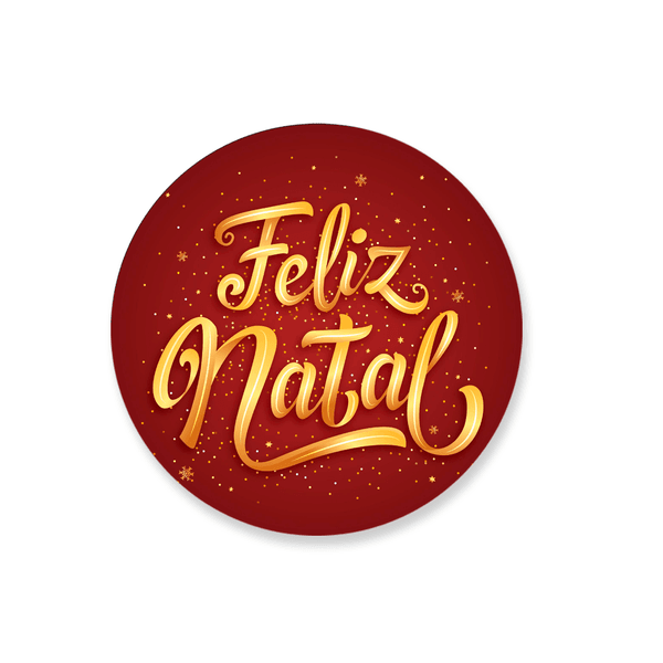Capa Painel Redondo Feliz Natal Vermelho