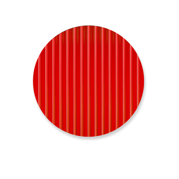 Capa Painel Redondo Ripado Vermelho