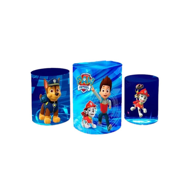 Kit Trio De Cilindros Patrulha Canina Azul
