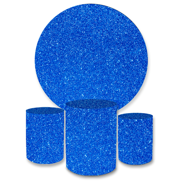 Kit Capa Painel + Trio Cilindros Glitter Azul Bic