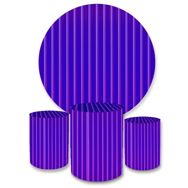 Kit Capa Painel + Trio Cilindros Ripado Roxo