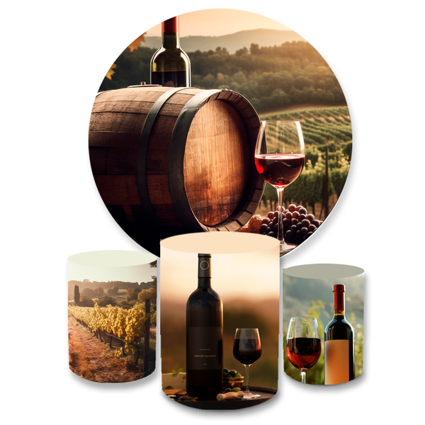 Kit Capa Painel + Trio Cilindros Vinho Vinhedo