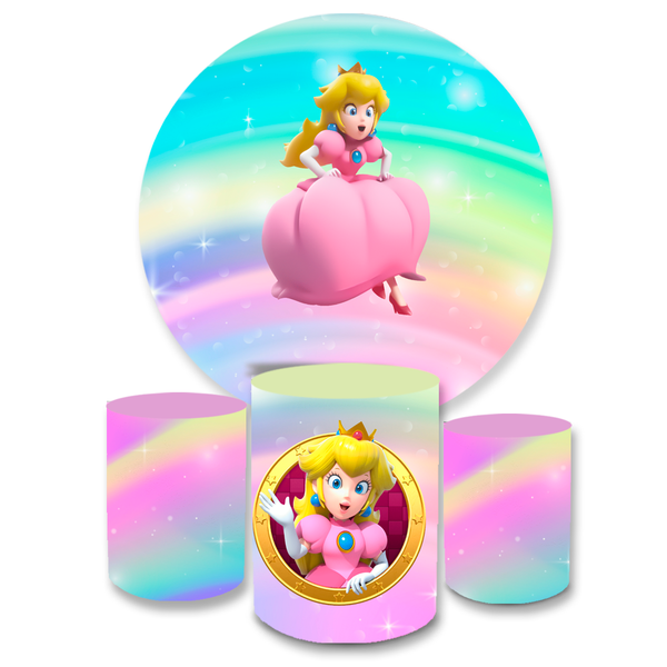 Kit Capa Painel + Trio Cilindros Princesa Peach 03