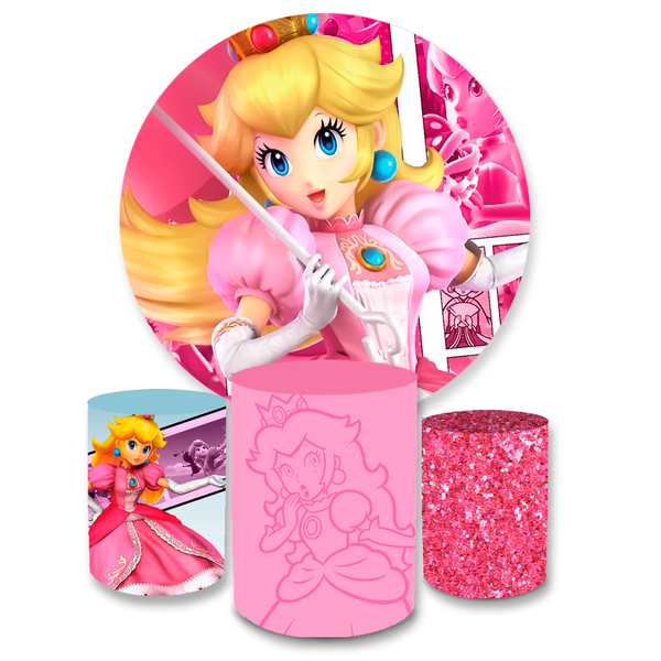 Kit Capa Painel + Trio Cilindros Princesa Peach 04
