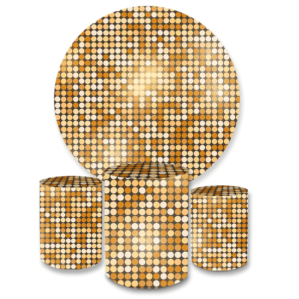 Kit Capa Painel + Trio Cilindros Dourado Quadriculado