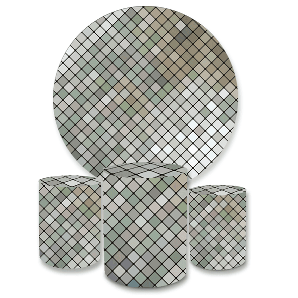 Kit Capa Painel + Trio Cilindros Prata Quadriculado