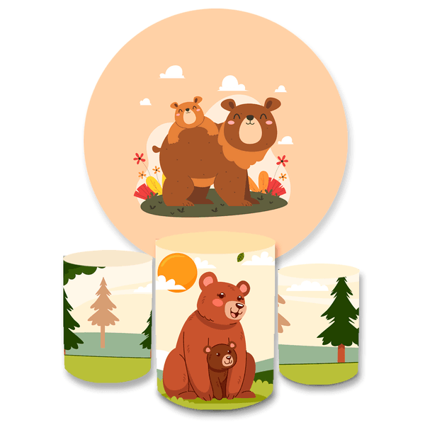 Kit Capa Painel + Trio Cilindros Urso Baby