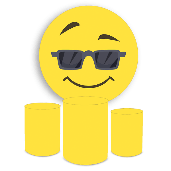 Kit Capa Painel + Trio Cilindros Emoji Óculos