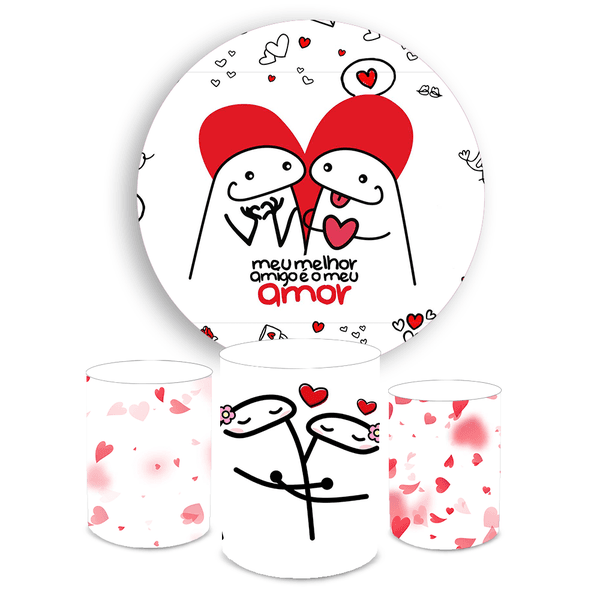 Kit Capa Painel + Trio Cilindros Dia Dos Namorados Flork 02