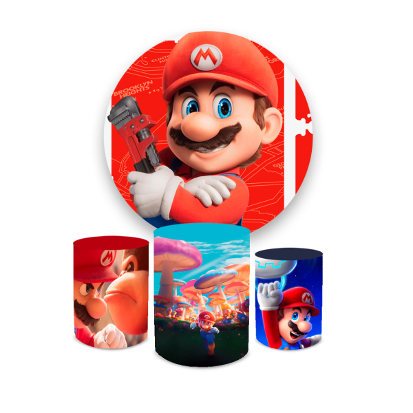 Kit Capa Painel + Trio Cilindros Super Mário Voador