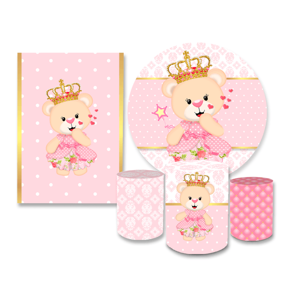 Kit Casadinho Ursinha Realeza Rosa
