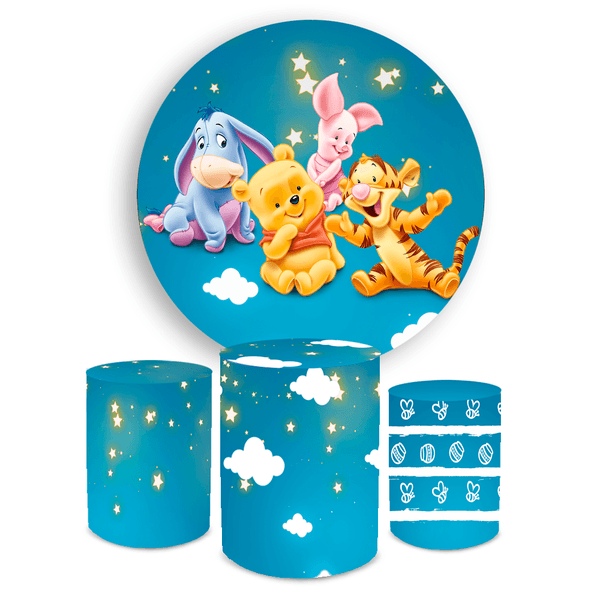 Kit Capa Painel + Trio Cilindros Ursinho Pooh 02
