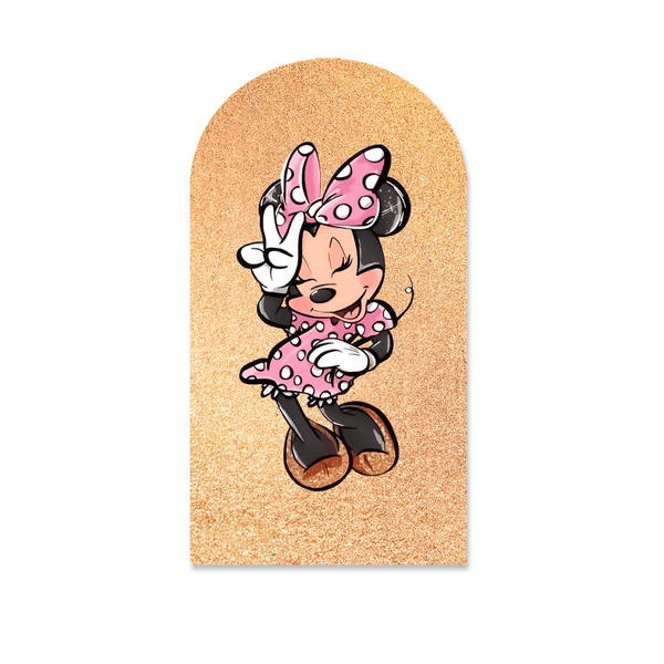 Capa Painel Romano Veste Fácil Minnie Glitter Listra