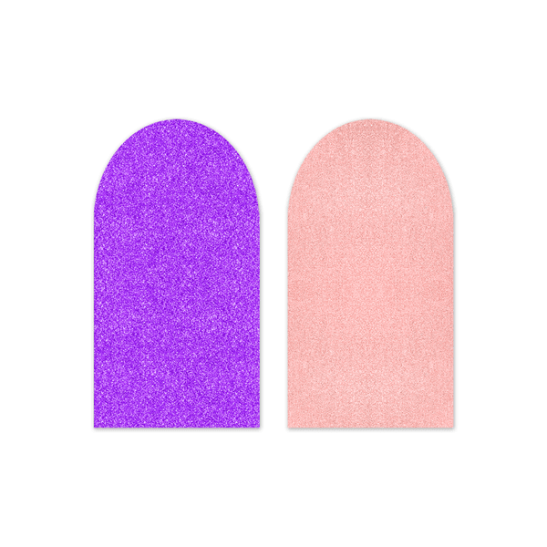 Capa Painel Romano Dupla Face Glitter Roxo e Salmão