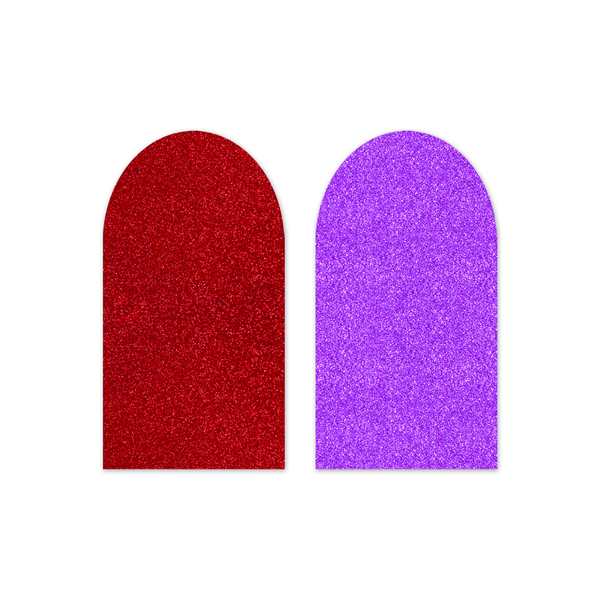 Capa Painel Romano Dupla Face Glitter Vermelho e Roxo