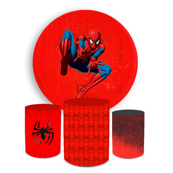 Kit Capa Painel + Trio Cilindros Homem Aranha Vermelho