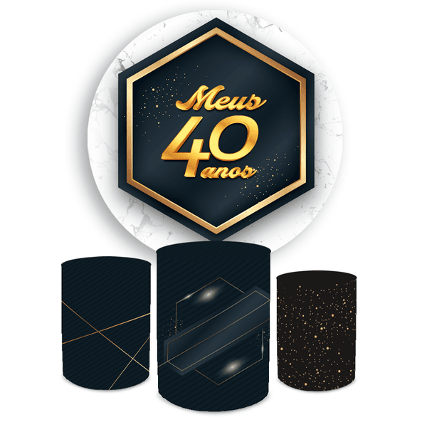 Kit Capa Painel + Trio Cilindros 40 Anos Preto