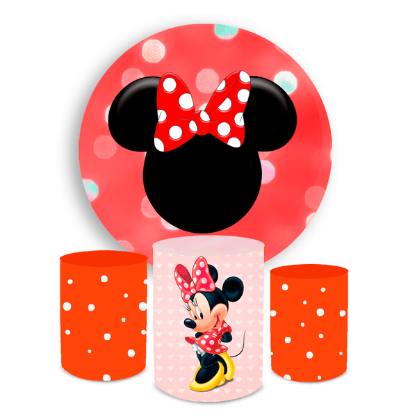 Kit Capa Painel + Trio Cilindros Minnie Vermelha 02