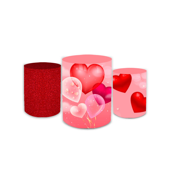 Trio Cilindros Capas Cilindros Dia Dos Namorados Noivado Decoração Romantica