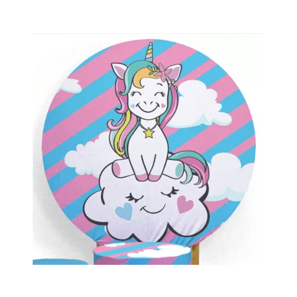 Capa Painel Redondo Unicornio