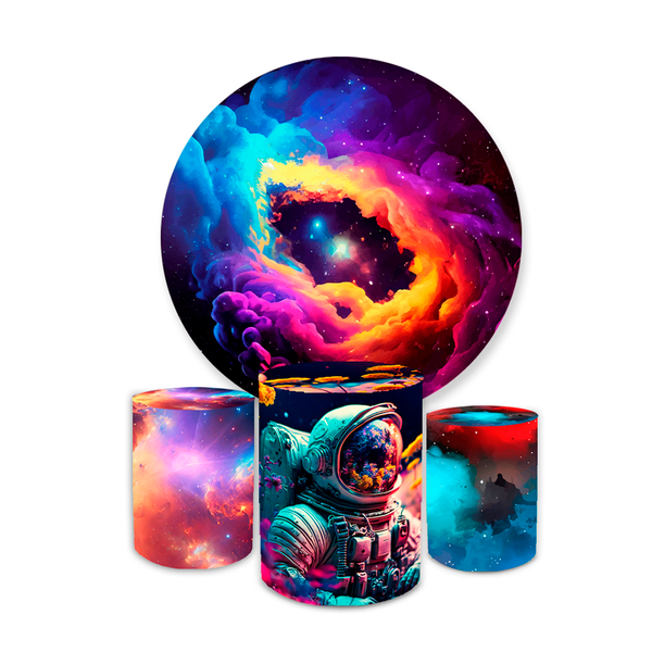 Kit Capa Painel + Trio Cilindros Universo Galáxia