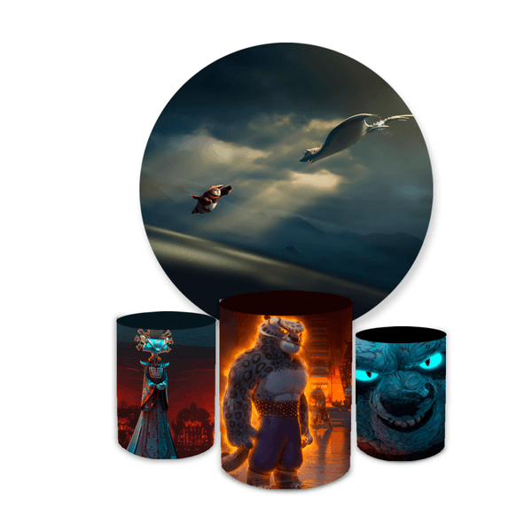 Kit Capa Painel + Trio Cilindro Kung Fu Panda 02