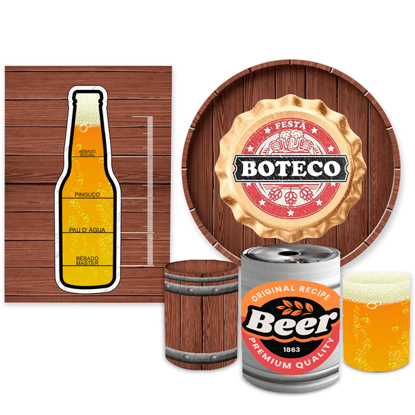 Kit Casadinho Capa Painel + Trio Capa Cilindros Boteco Beer