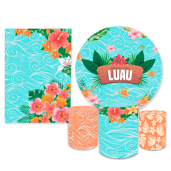 Kit Casadinho Capa Painel + Trio Capa Cilindros Luau Tropical