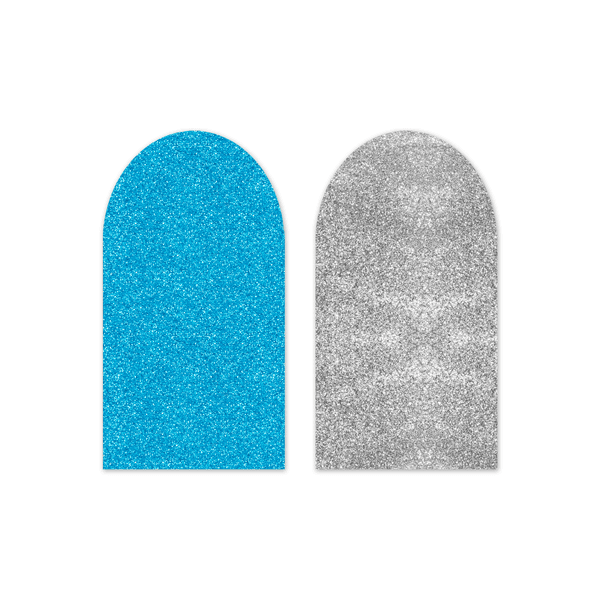 Painel Romano Dupla Face Glitter Azul & Prata
