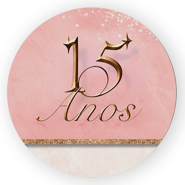 Capa Painel Redondo Decorativo Tema 15 Anos Decoração Festa Aniversário