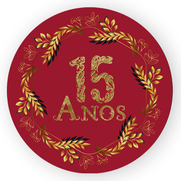 Capa Painel Redondo Decorativo Tema 15 Anos Decoração Festa Aniversário