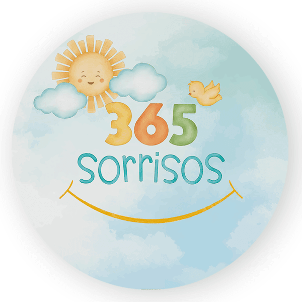 Capa Painel Redondo Decorativo Tema 365 Sorrisos Colorido Decoração Festa