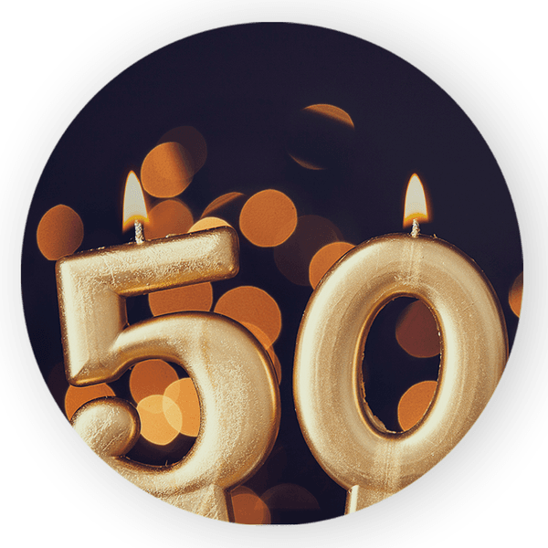 Capa Painel Redondo Decorativo Tema 50 Anos Decoração Festa Aniversário