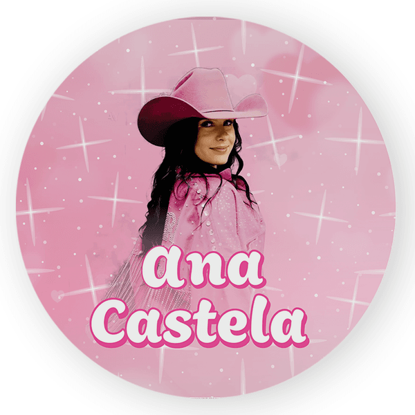 Capa Painel Redondo Decorativo Tema Ana Castela Decoração Festiva Musica