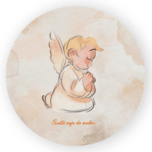 Capa Painel Redondo Decorativo Tema Anjinho Cute Decoração Festa Infantil