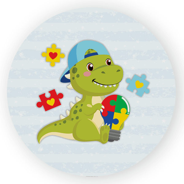 Capa Painel Redondo Decorativo Tema Autismo Especial Decoração
