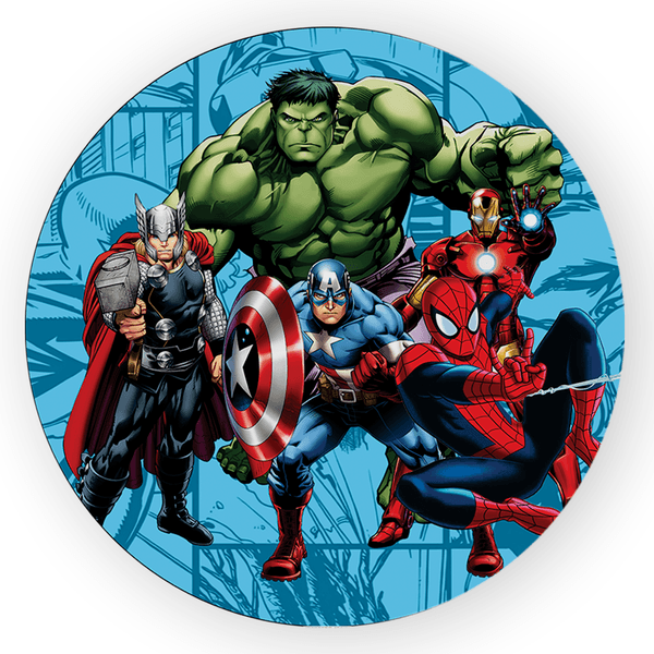 Capa Painel Redondo Decorativo Tema Avengers Decoração Festa Infantil Herói